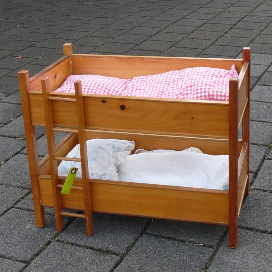 Puppen_Hochbett (für 2 Puppen) mit Leiter Höhe 53 cm